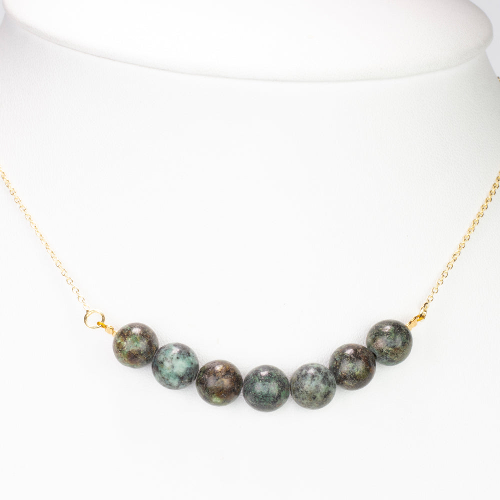 Pozlátený Strieborný Náhrdelník s Tyrkysom 5 