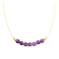 Pozlátený Strieborný Náhrdelník s Brazílskym Ametystom