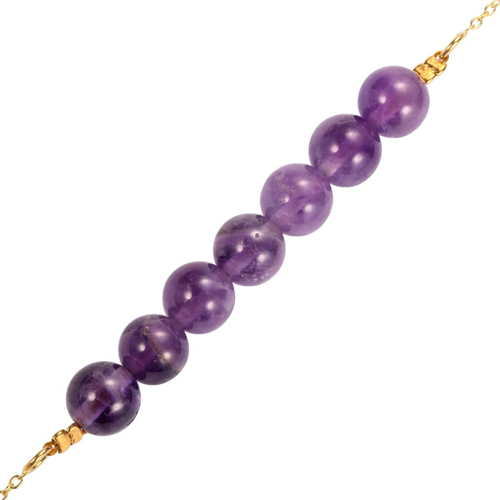 Pozlátený Strieborný Náhrdelník s Brazílskym Ametystom
