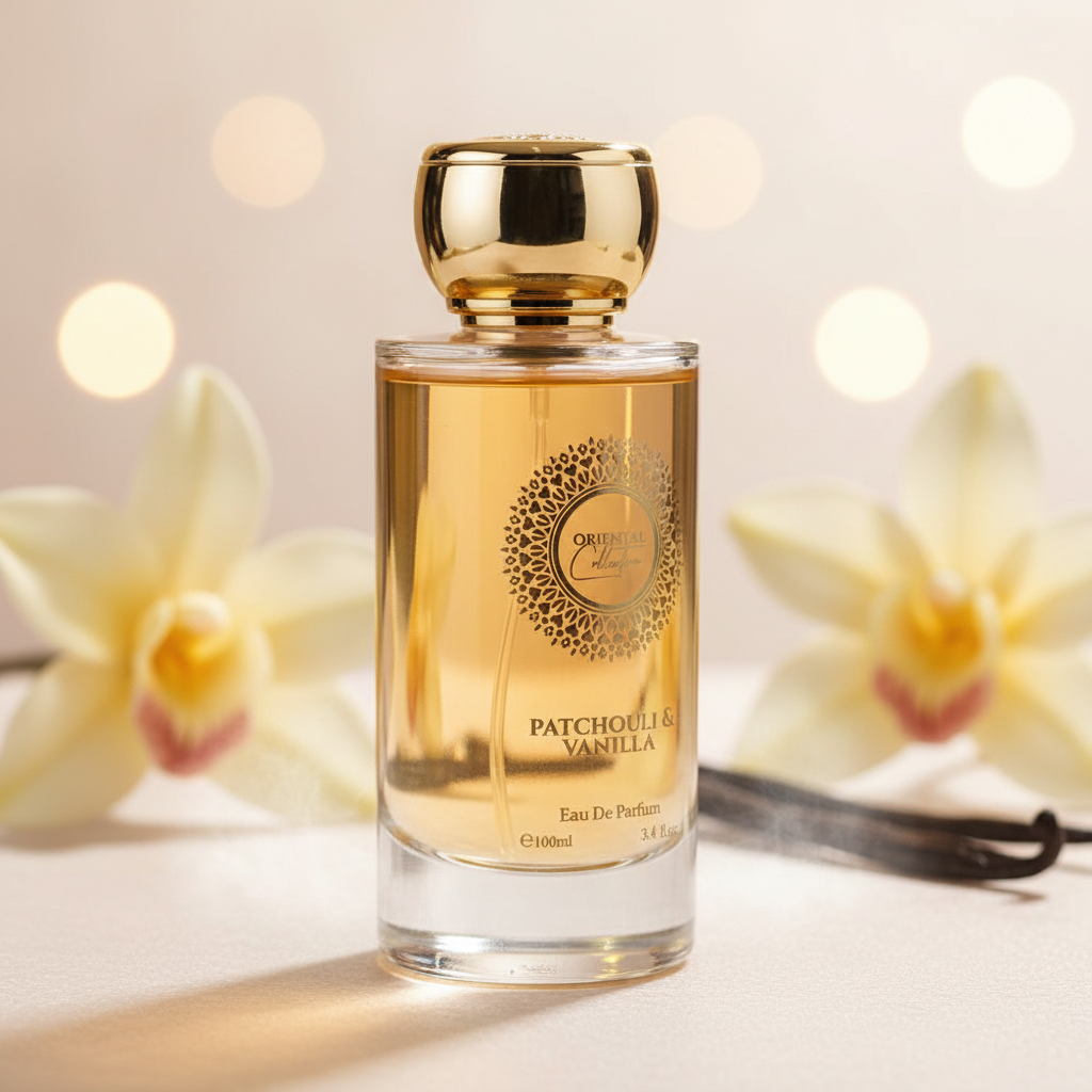 100 ml EDP PATCHOULI & VANILKA Drevitá, elegantná, púdrová orientálna dámska vôňa 5 
