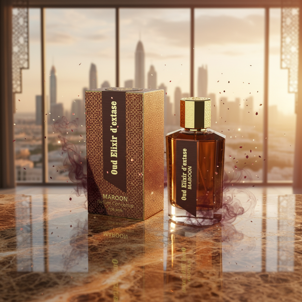EDP 100ml "Oud Elixir D’extase Maroon" - orientálno-drevitá vôňa