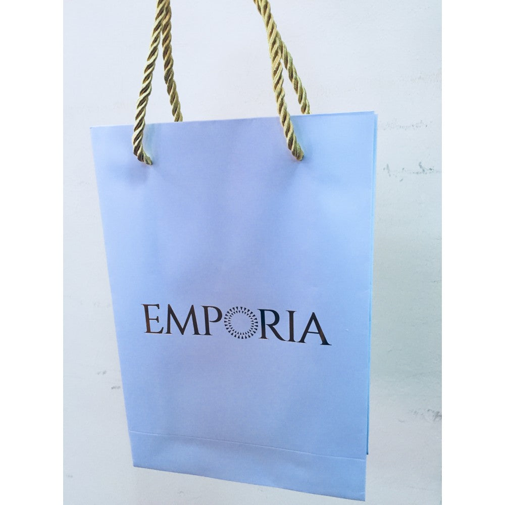 Papierová taška so zlatým logom Emporia, 22x15x6 cm