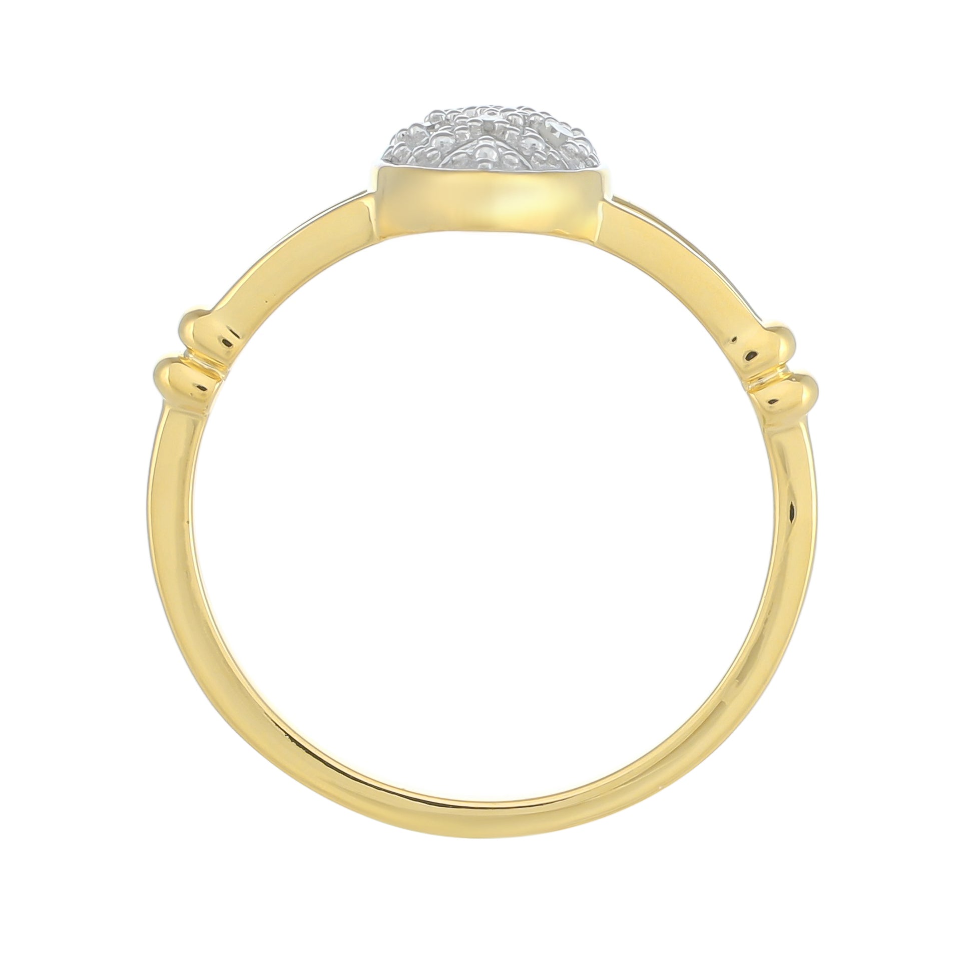 Pozlátený Strieborný Prsteň s Bielym Diamantom 4 