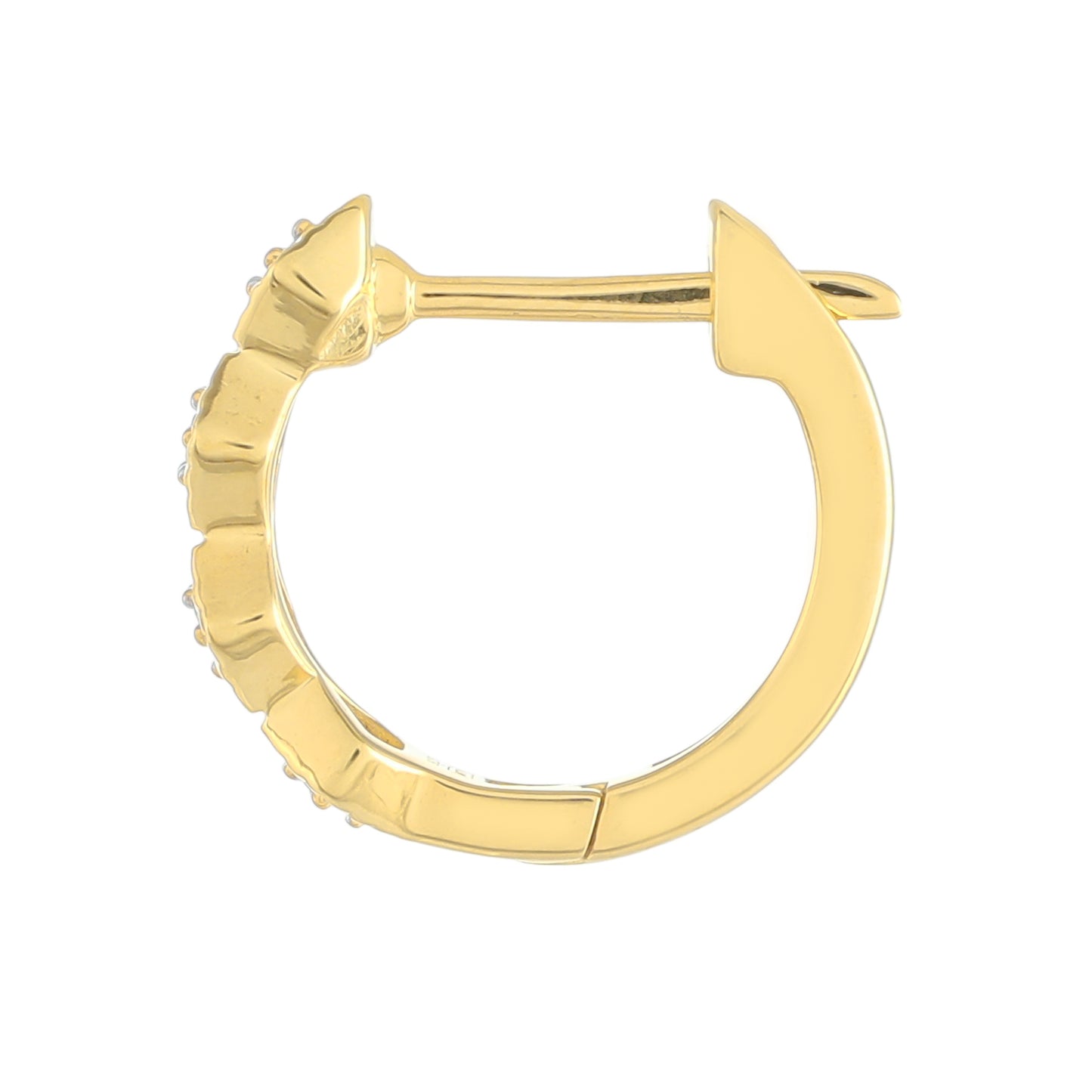 Pozlátené Strieborné Náušnice s Bielym Diamantom