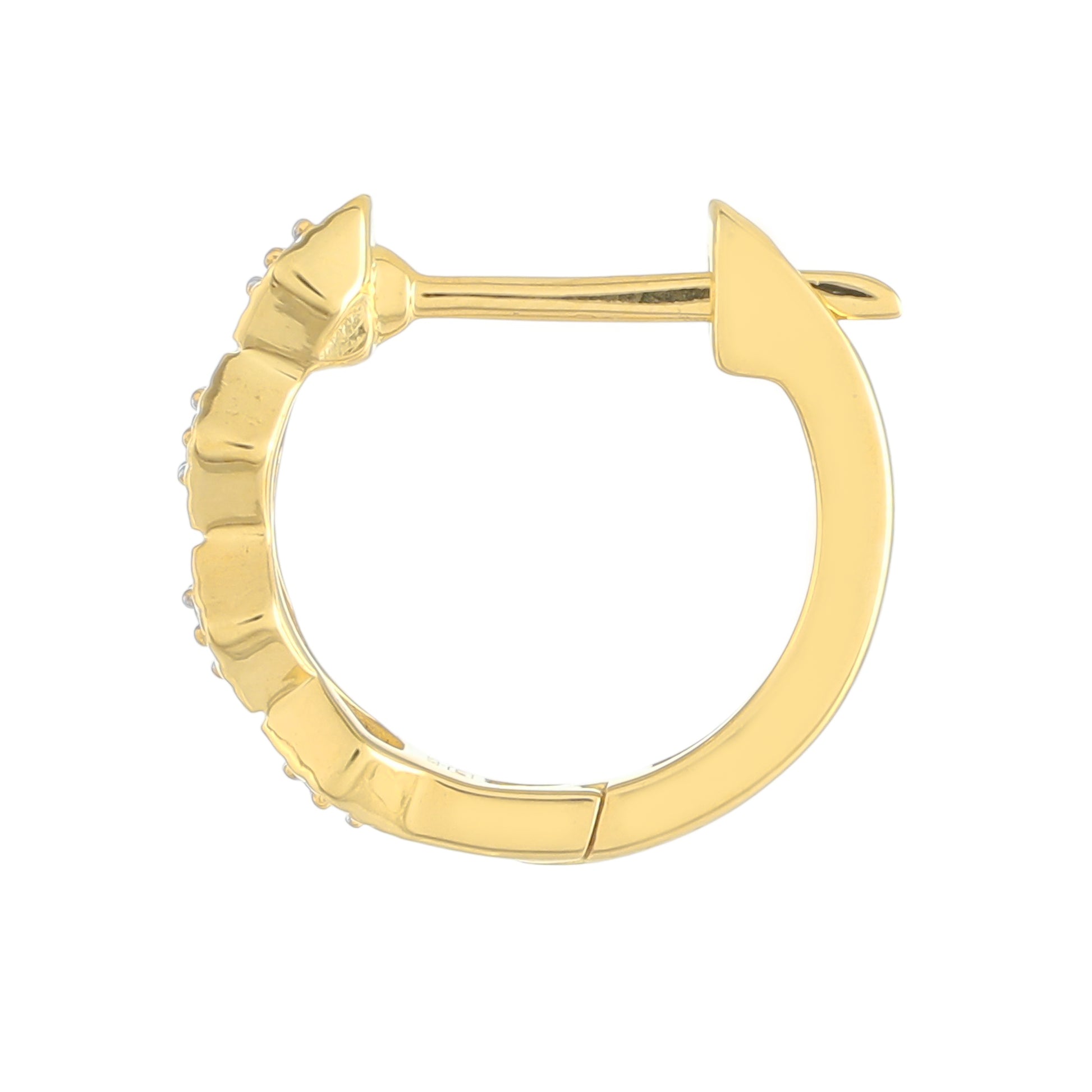 Pozlátené Strieborné Náušnice s Bielym Diamantom 2 