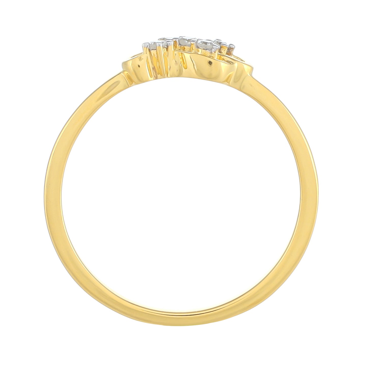 Pozlátený Strieborný Prsteň s Bielym Diamantom