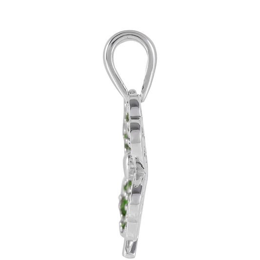 Strieborný Prívesok s Chrom Diopsidom
