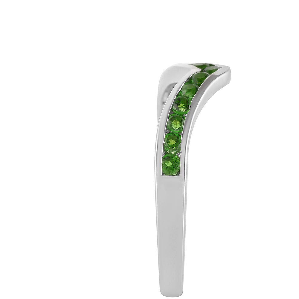 Strieborný Prsteň s Chrom Diopsidom 3 