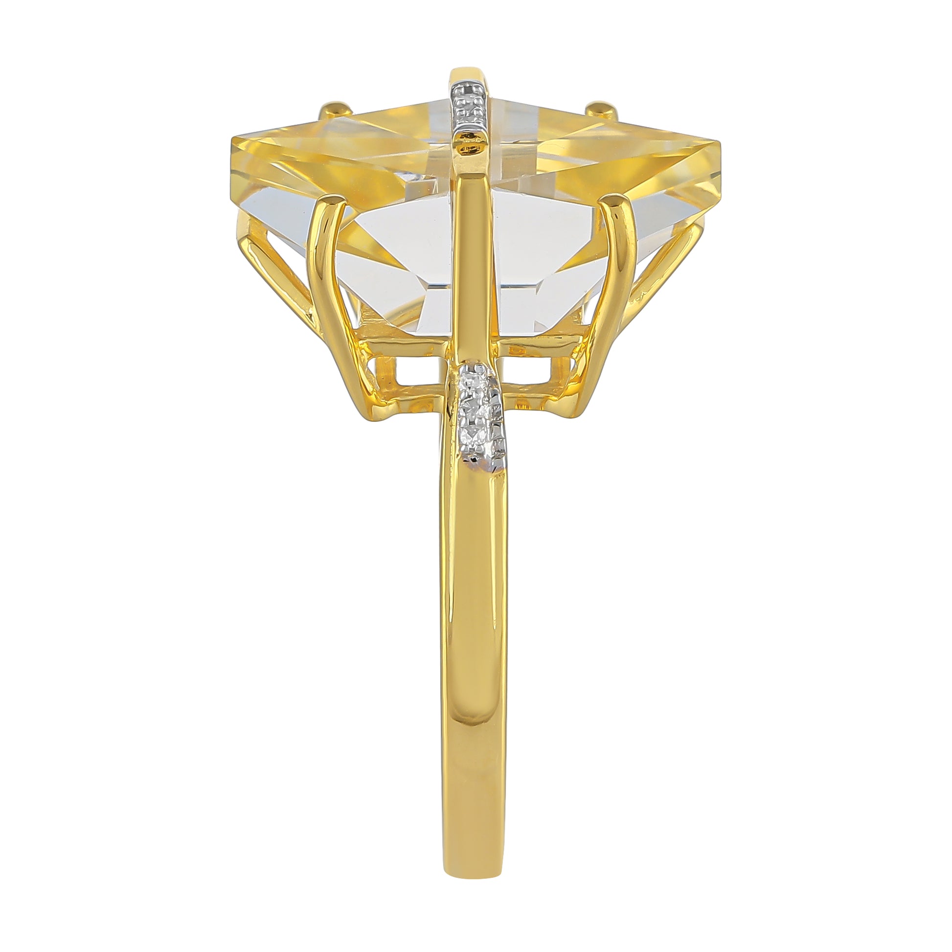 Pozlátený Strieborný Prsteň s Americkým Ohnivým Opálom a Bielym Diamantom 3 