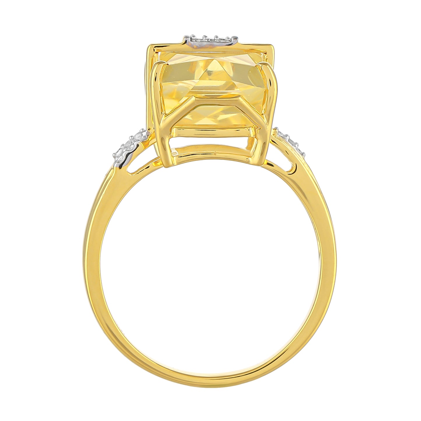 Pozlátený Strieborný Prsteň s Americkým Ohnivým Opálom a Bielym Diamantom