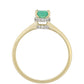 Zlatý Prsteň s Brazílskym Smaragdom a Bielym Topásom