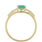 Zlatý Prsteň s Brazílskym Smaragdom a Bielym Topásom