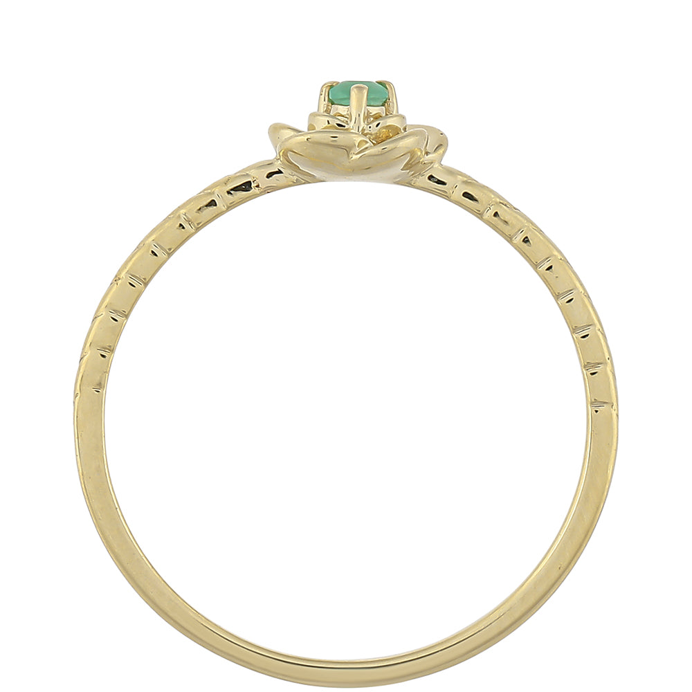 Zlatý Prsteň s Brazílskym Smaragdom 4 