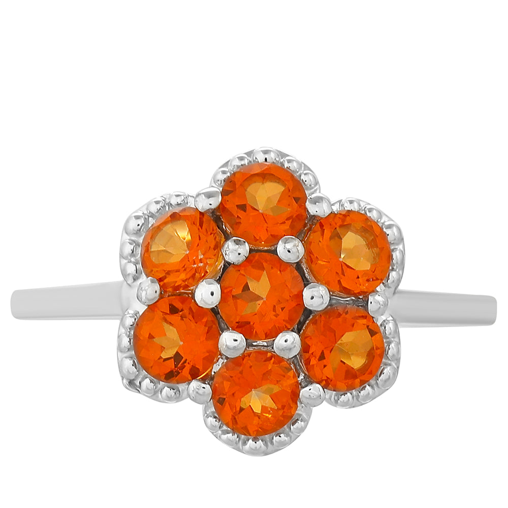 Strieborný Prsteň s Padparadscha Kremeňom 1 