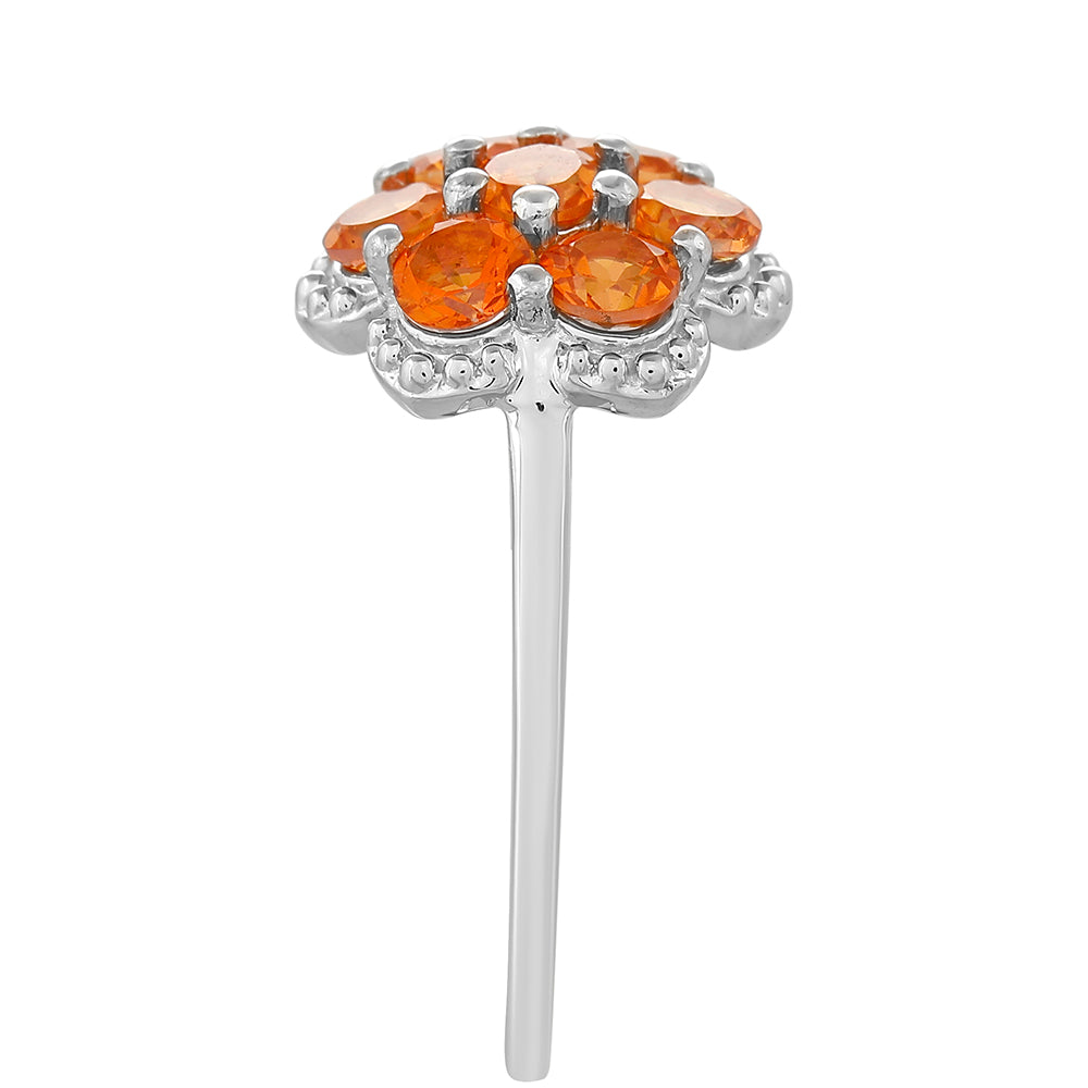 Strieborný Prsteň s Padparadscha Kremeňom 3 