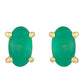 Zlaté Náušnice s Brazílskym Smaragdom