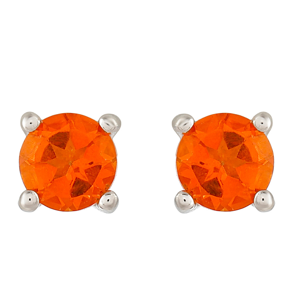 Strieborné Náušnice s Padparadscha Kremeňom 1 