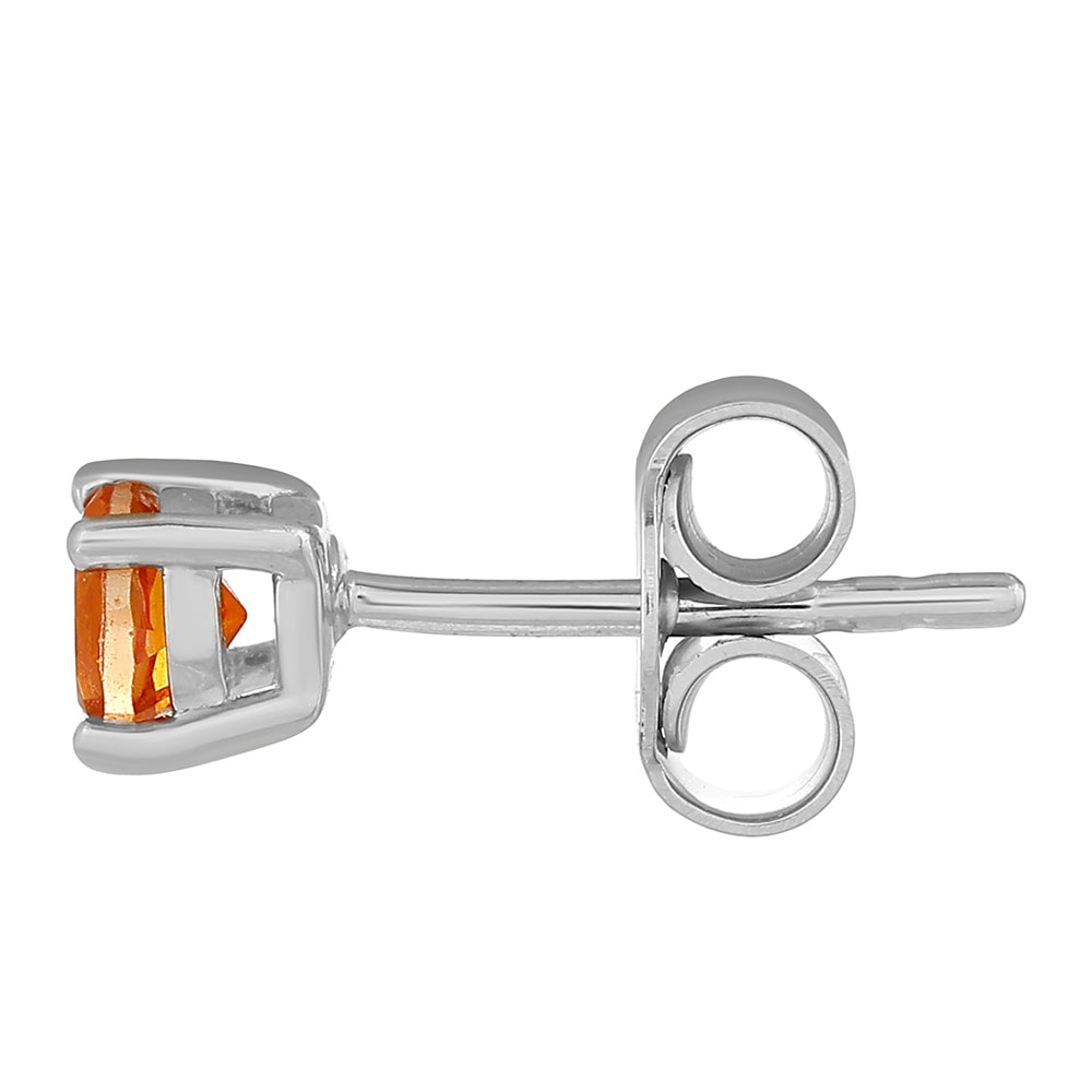 Strieborné Náušnice s Padparadscha Kremeňom 2 