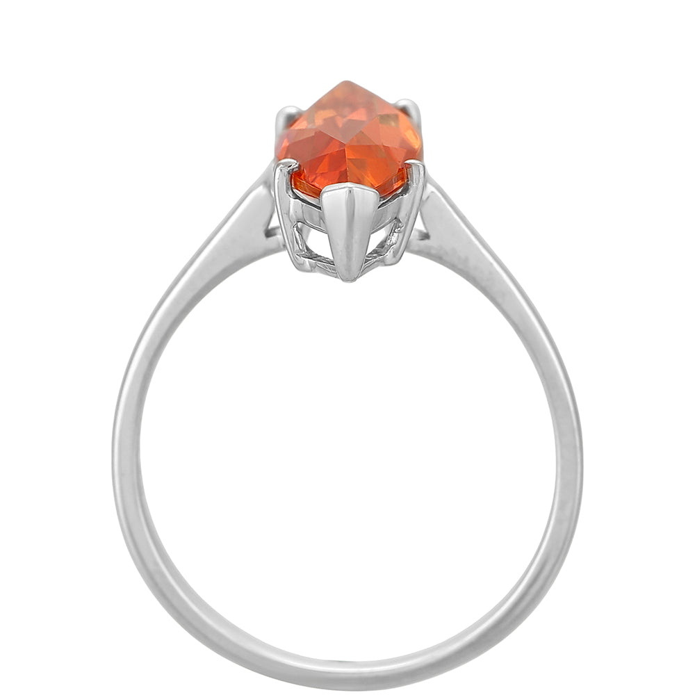 Strieborný Prsteň s Padparadscha Kremeňom