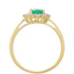 Zlatý Prsteň s Brazílskym Smaragdom a Prírodným Zirkonom