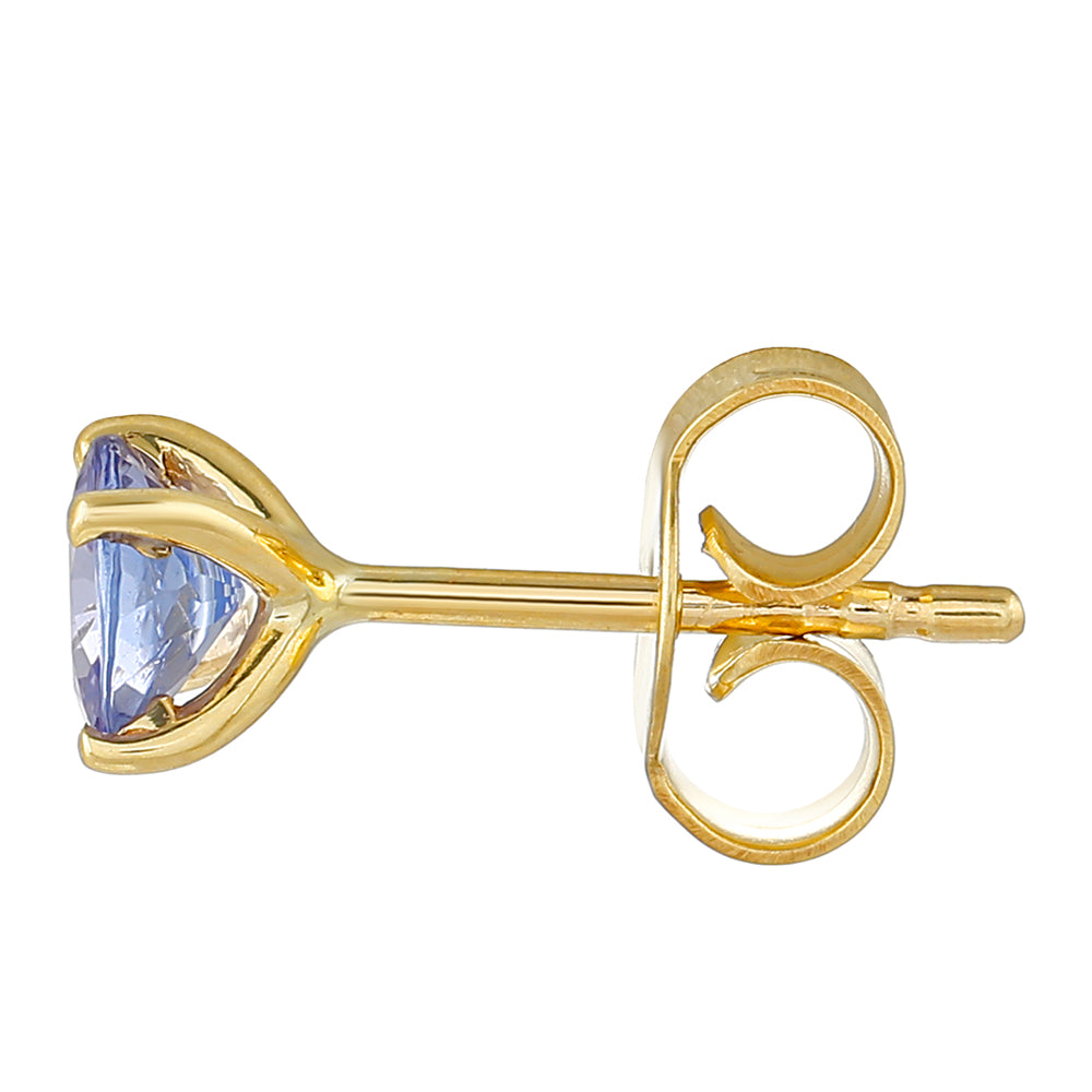 Zlaté Náušnice s AAA Tanzanitom