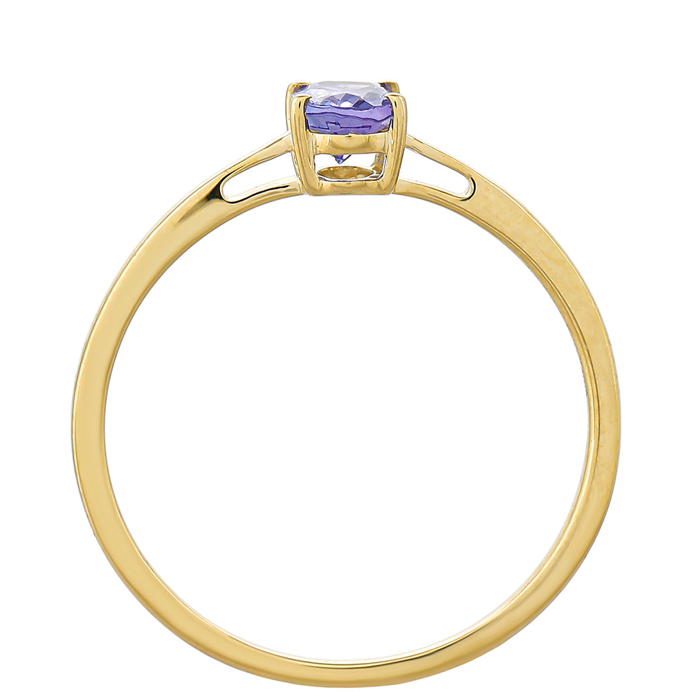 Zlatý Prsteň s AAA Tanzanitom