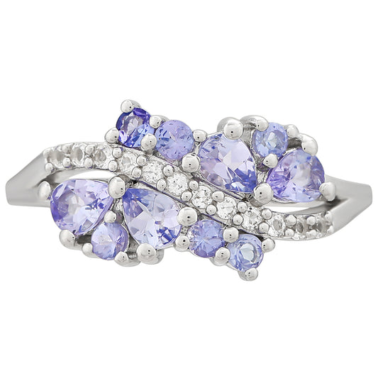 Strieborný Prsteň s AAA Tanzanitom