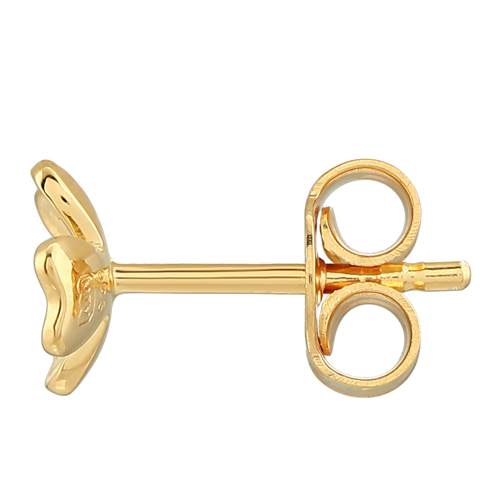 Pozlátené Strieborné Náušnice s so Zeleným Diamantom 2 