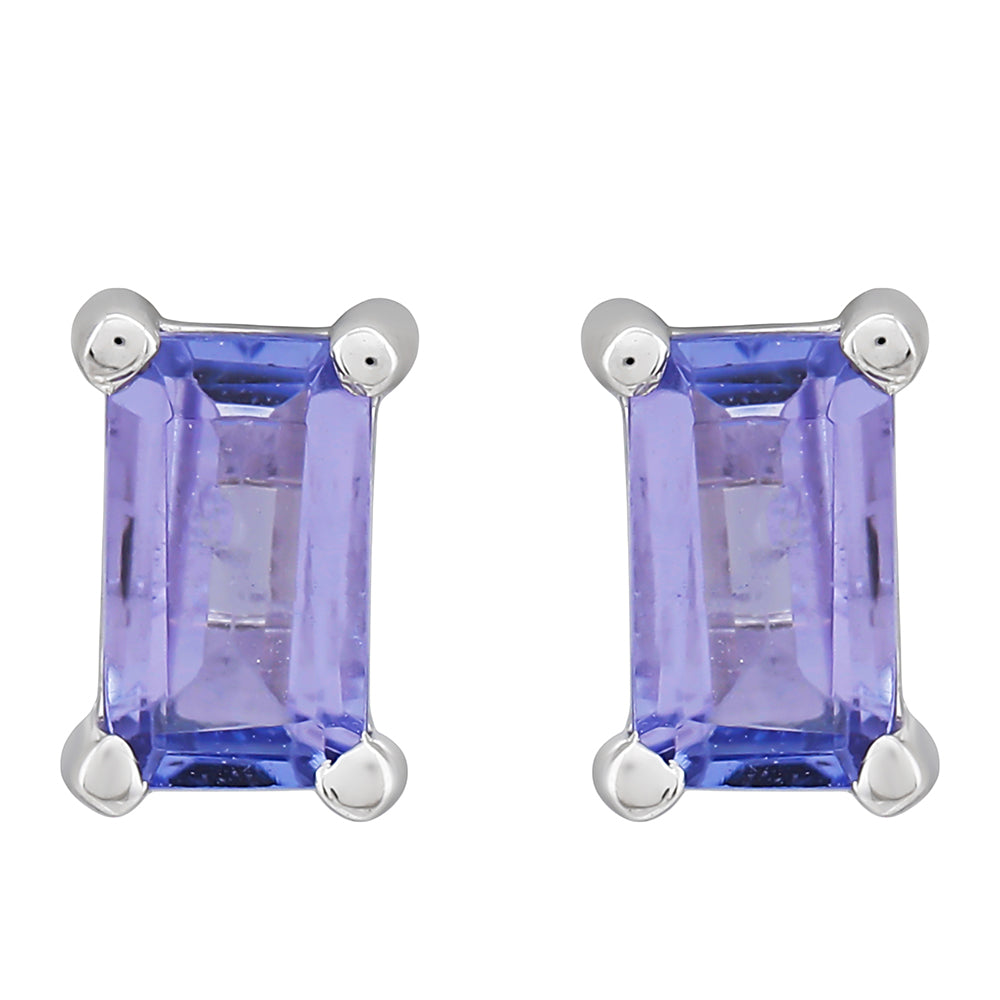 Strieborné Náušnice s AAA Tanzanitom 1 