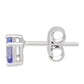 Strieborné Náušnice s AAA Tanzanitom