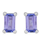 Strieborné Náušnice s AAA Tanzanitom