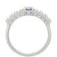 Strieborný Prsteň s AAA Tanzanitom a Bielym Topásom