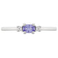Strieborný Prsteň s AAA Tanzanitom a Bielym Topásom