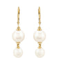 Zlaté Náušnice s Bielou Sladkovodnou Perlou