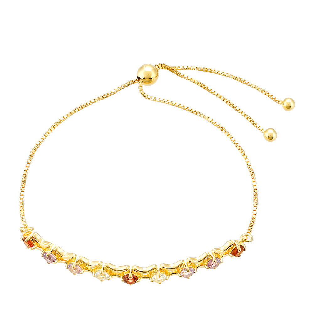 Pozlátený Strieborný Náramok s Ametystom a Citrínom z Madeiry 2 