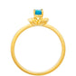 Pozlátený Strieborný Prsteň s Etiópskym Paraiba Modrým Opálom