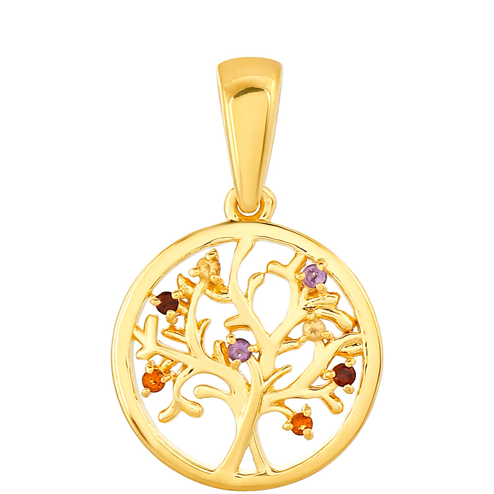 Pozlátený Strieborný Prívesok s Ametystom a Citrínom z Madeiry 1 