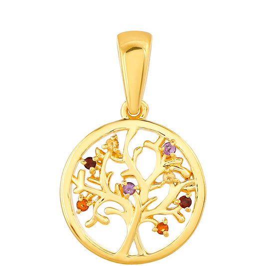 Pozlátený Strieborný Prívesok s Ametystom a Citrínom z Madeiry