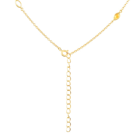 Pozlátený Strieborný Náhrdelník s Ametystom a Citrínom z Madeiry