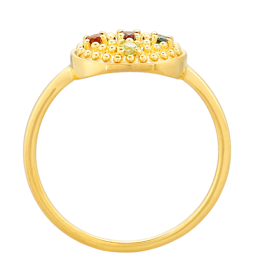 Pozlátený Strieborný Prsteň s Ametystom a Citrínom z Madeiry 4 