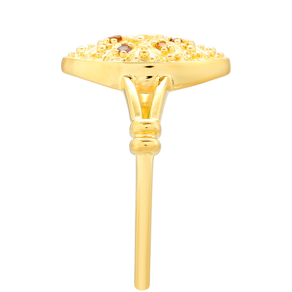 Pozlátený Strieborný Prsteň s Ametystom a Citrínom z Madeiry