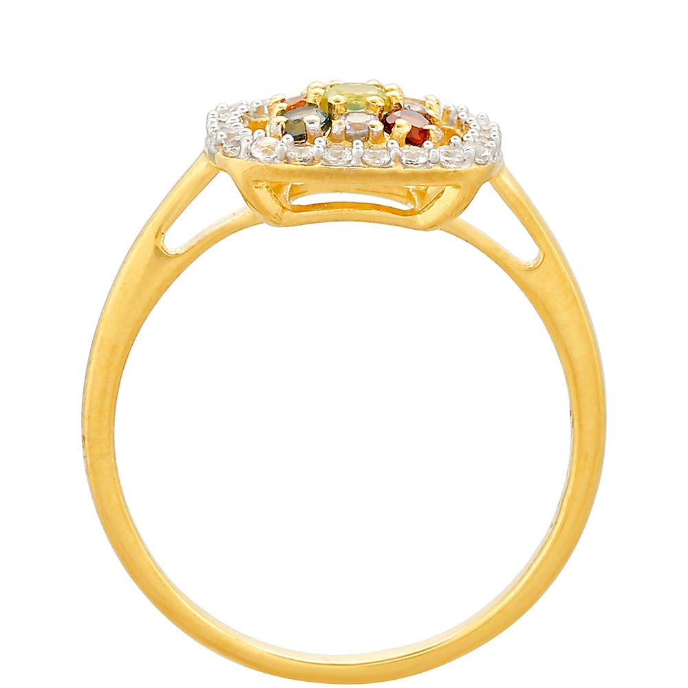 Pozlátený Strieborný Prsteň s Tanzanitom a Citrínom z Madeiry 4 