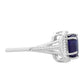 Strieborný Prsteň s Thajským Zafírom a Bielym Topásom