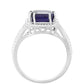 Strieborný Prsteň s Thajským Zafírom a Bielym Topásom
