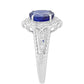 Strieborný Prsteň s Thajským Zafírom a Bielym Topásom