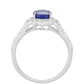 Strieborný Prsteň s Thajským Zafírom a Bielym Topásom