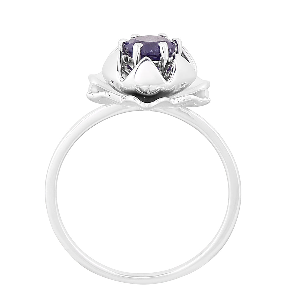 Strieborný Prsteň s Thajským Zafírom 4 