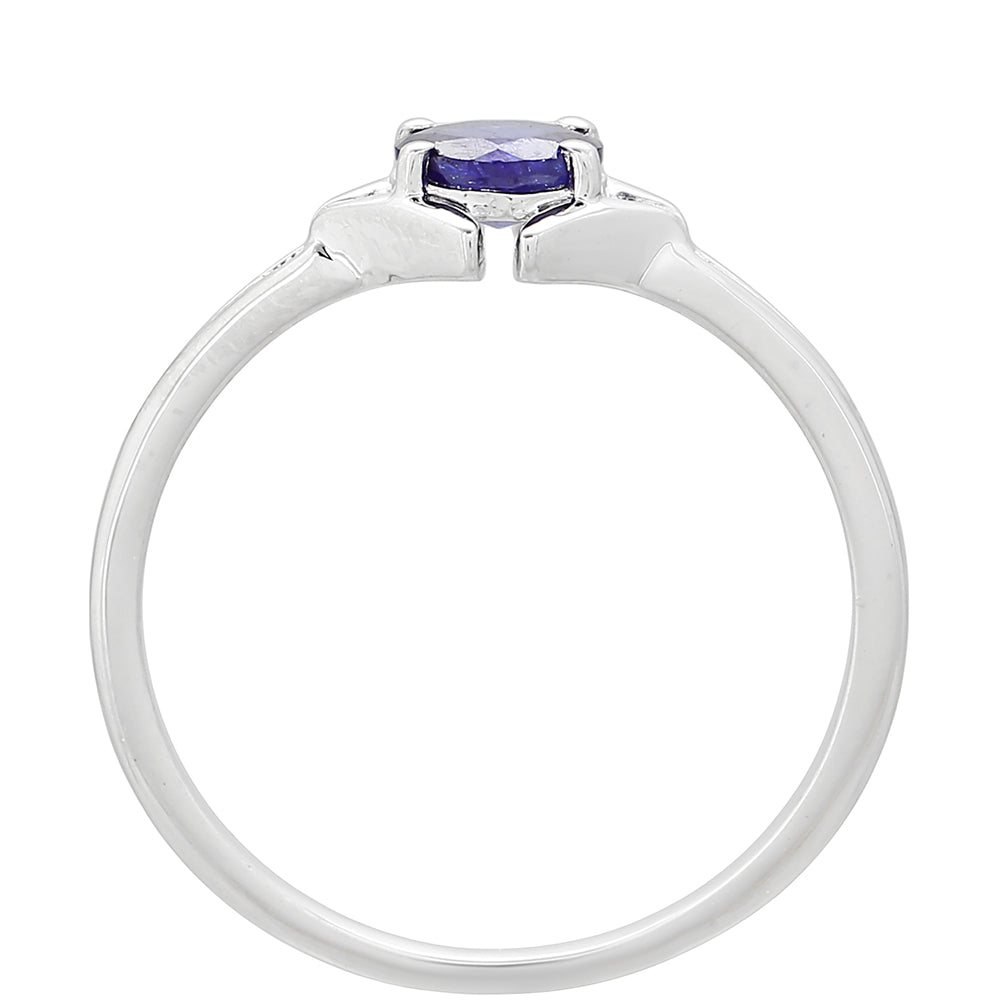 Strieborný Prsteň s Thajským Zafírom 2 