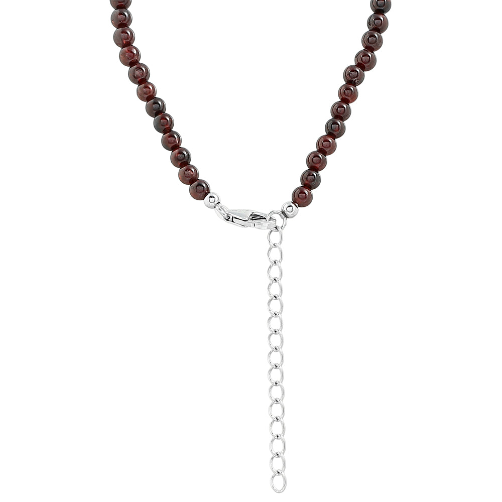 Strieborný Náhrdelník s Granátom 2 