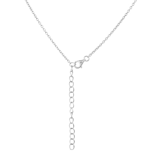 Strieborný Náhrdelník s Granátom a Bielym Topásom